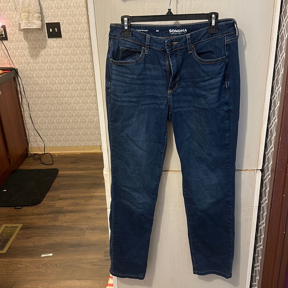 Sonoma curvy straight jeans